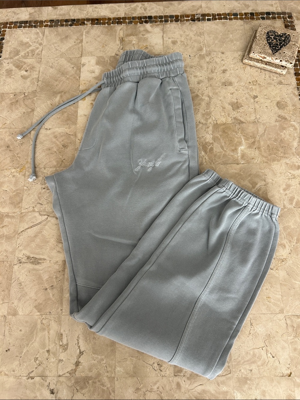 YoungLA 2098 Cloud Comfort Joggers Light Gray Size M